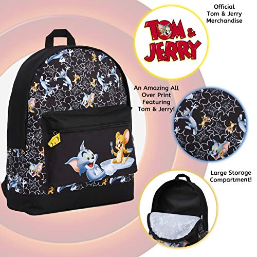 Tom En Jerry Rugzak, Zwart Schooltas met de Beroemde Cat en Muis Cartoon Karakters, Jongen en Meisjes Schooltassen… - Image 4
