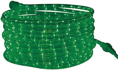 Tupkee LED Rope Light Green - for Indoor and Outdoor use, 24 Feet (7.3 m) - 10MM Diameter - 144 LED Long Life Bulbs Decorative Rope Tube Lights