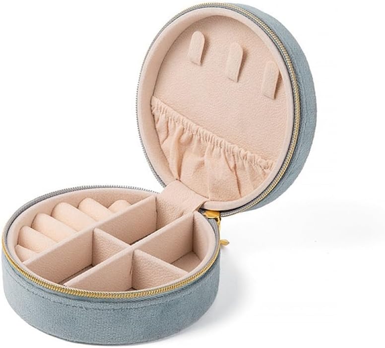 Flannelette Zipper Jewelry Bag Earrings Necklace Box Travel Accessories Carrying