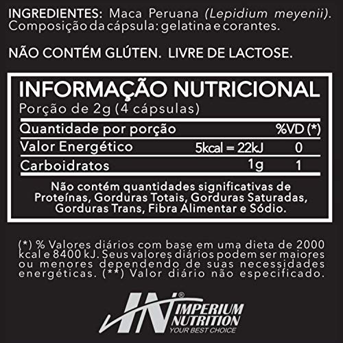 Maca Peruana (IN-Maca+ 120 Cápsulas) Imperium Nutrition