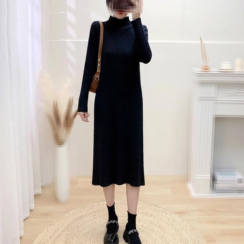 Maglione da donna a collo alto lavorato a maglia Slim Fit lungo Seleeve Caldo Casual Bottoming maglioni