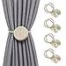 Produktbild SPDYCESS 4 Stück Magnetische Vorhang Raffhalter, Raffhalter für Vorhänge Gardinenhalter Vorhanghalter Vorhang Seil Vorhänge Schnallen für Haus Cafe Büro(Beige