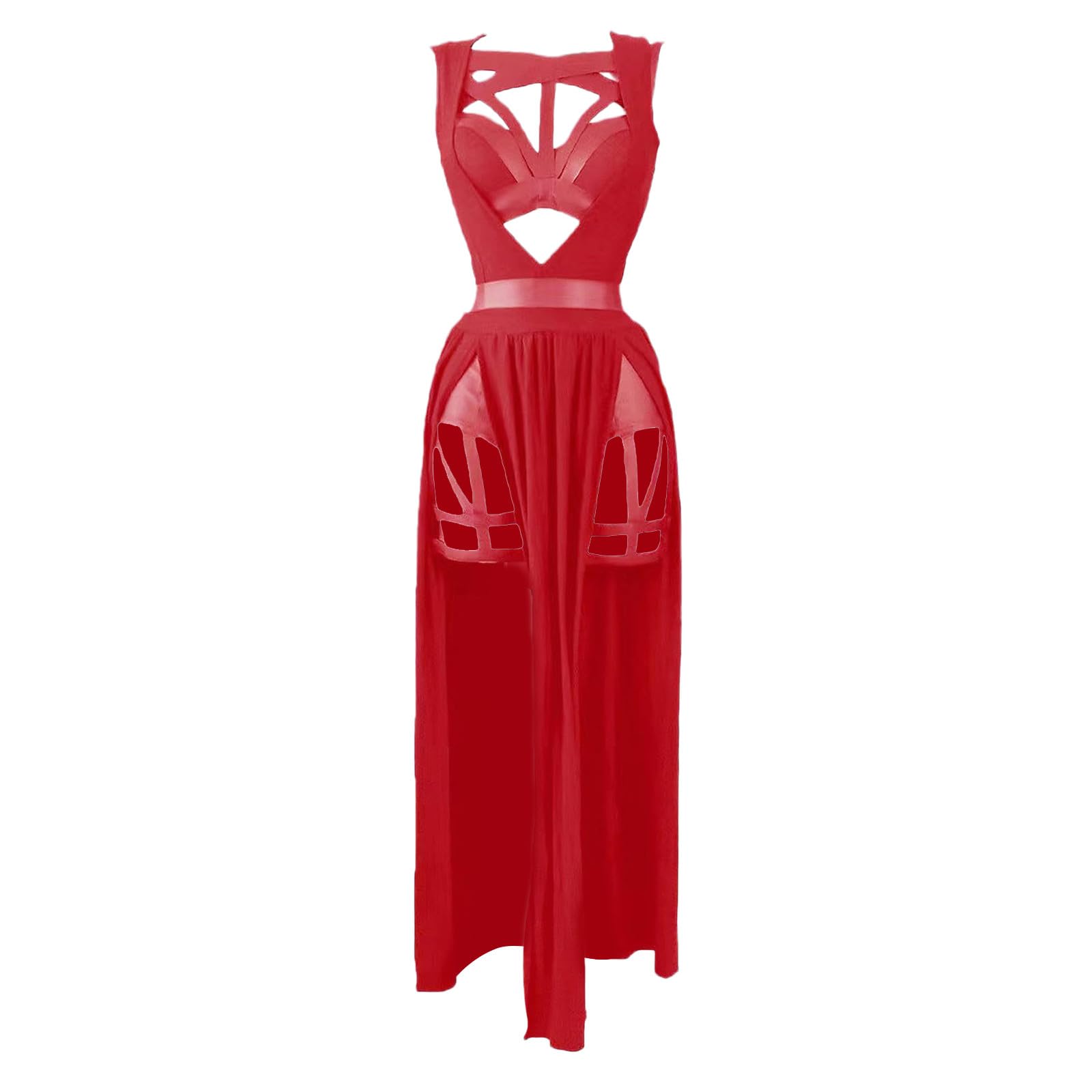 Generisch Rosso Lingerie Donna Vestito Sexy Lingerie Petto Cuscino Bende Reggiseno Pigiameria Sexy Camicie Da Notte Lingerie
