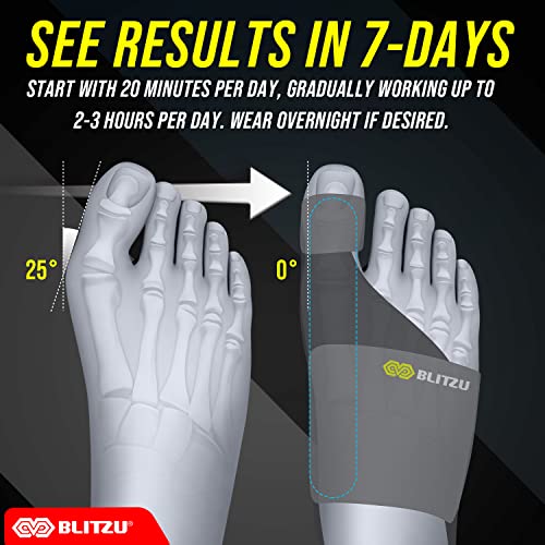 Blitzu Bunion Corrector & Hammer Toe Corrector For Women & Men, Toe Straightener For Crooked Toes, Orthopedic Bunion Correction Splint, Hallux Valgus Brace, Toe Separators For Big Toe Pain Relief. #TOP3