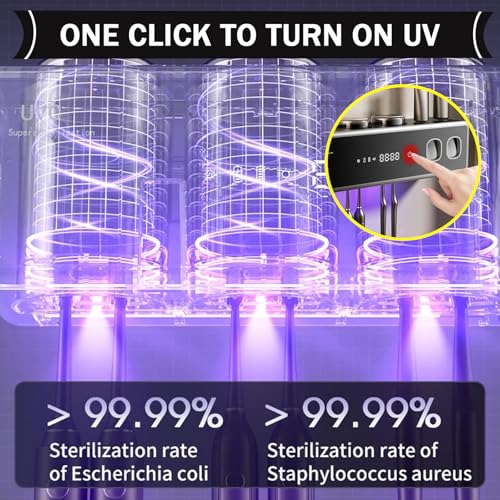 Porte-brosse à dents intelligent avec stérilisation UV pour éliminer les germes