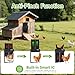 Automatic Chicken Coop Door with App, Battery Solar Powered, Automatic Chicken Door with Timer & Light Sensor - App Remote Control, Anti-Pinch Safety Design & Durable Aluminum