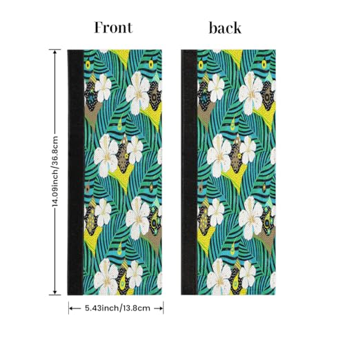 Image of Pardick Refrigerator Door Handle Covers Set of 2, Tropical Flowerss Fridge Handle Cover Washable Fridge Dishwasher Oven Door Decor Protector Handle Cover, Keep Your Kitchen Appliance Clean