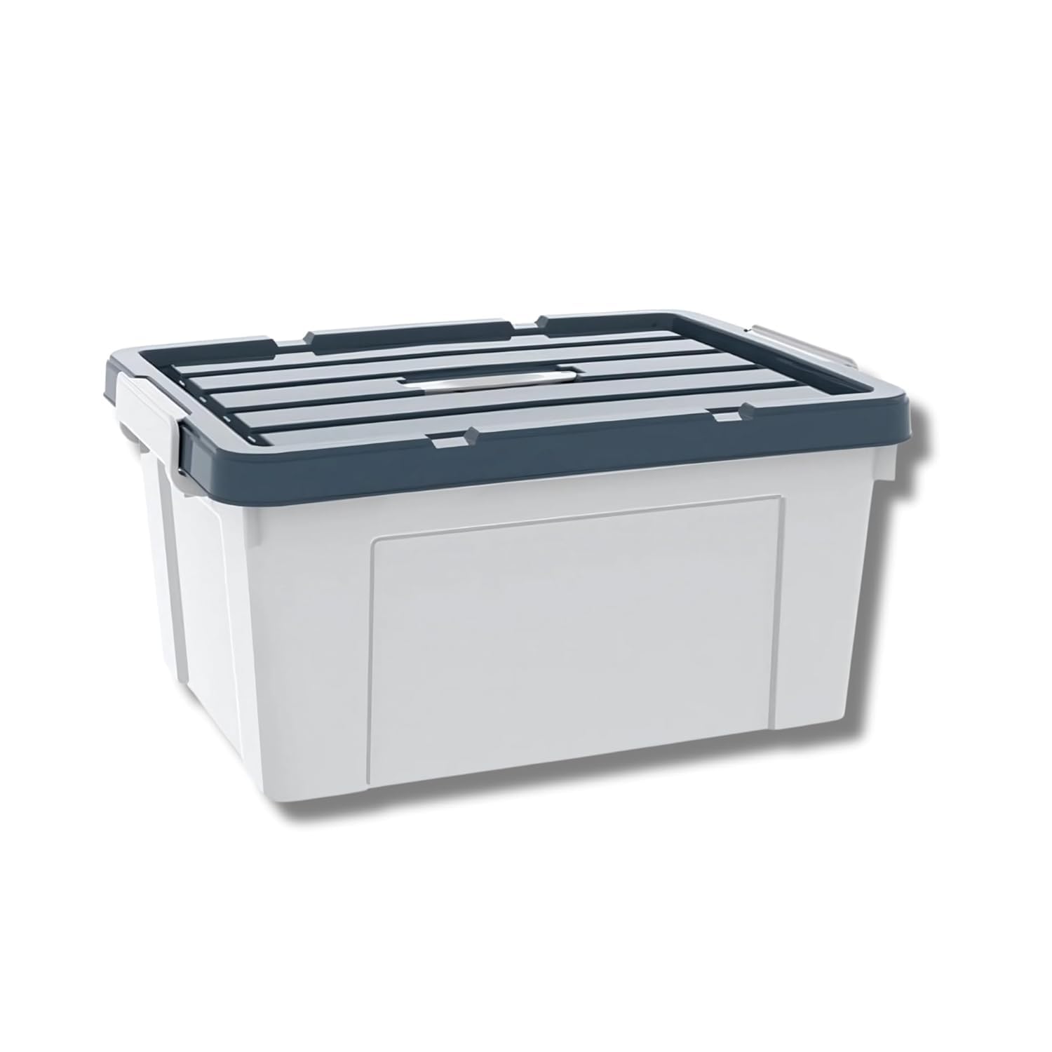 STAR WORK Heavy-Duty Stackable Storage Boxes with Lids – Multi-Size Organizer Bins Made of Durable Plastic for Clothes, Toys, Books, Snacks & Home Use – Grey & White (PACK OF 1, (M - 42 X 30 X 25 CM))-image-29