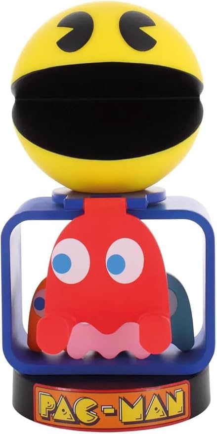 Exquisite Gaming: Bandai: Pac Man - Cable Guys Original Controller & Phone Holder, Collectible Device Stand, Officially Licensed Figure