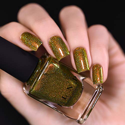 Image of ILNP Legacy - Olive-Yellow Holographic Nail Polish, Ultra Distinct, Chip Resistant, Non-Toxic, Vegan, Cruelty Free