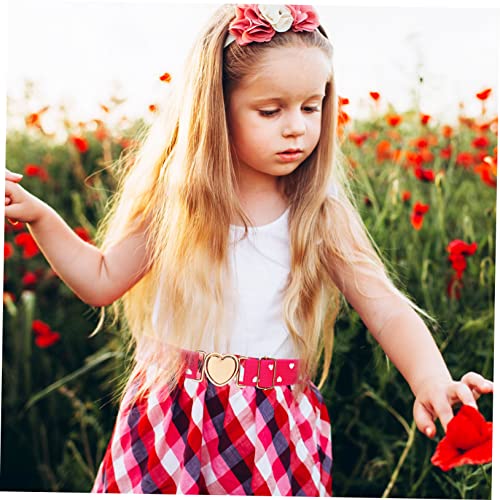 4 Pack Toddler Girls Elastic Belts Cute Heart Design Belts for Dress Elastic for Toddlers2