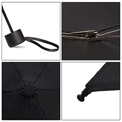 image for NOOFORMER Mini Travel Sun&rain Umbrella - Light Compact Parasol with 9