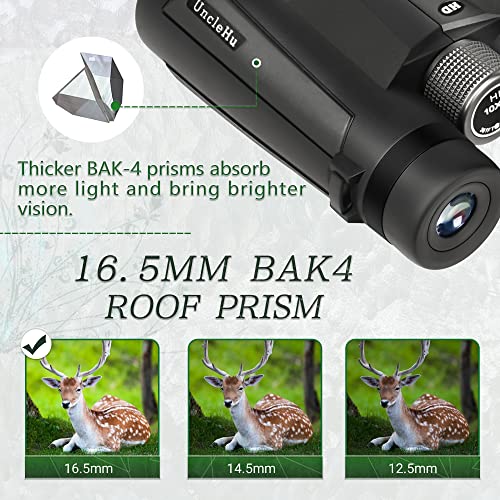 Fernglas Erwachsene 10x42 Professionelles Fernglas mit 16,5 mm BAK4-Prismen Hochleistungs-Militärfernglas für… – Bild 4