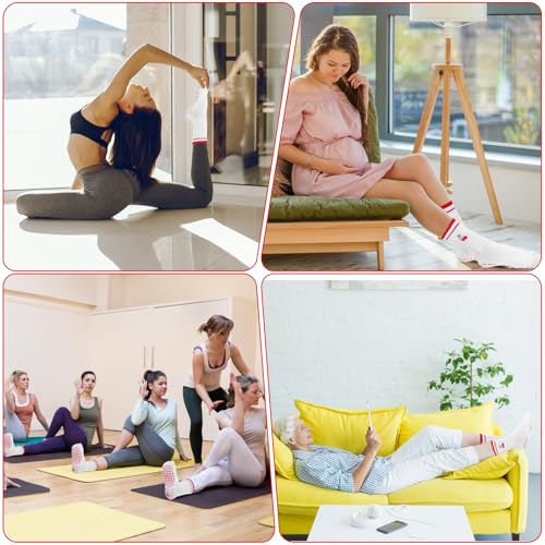 Cute Pilates Socks with Grips for Women Yoga Grip Socks Cherry Grippy Sock Woman for Women Yoga Hospital Barre Barefoot Workout2