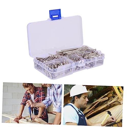 460 piezas de clavos redondos de acero inoxidable para colgar, clavos fuertes para bricolaje en casa miniatura 3