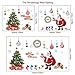 LAPOND Christmas Wall Decals Window Stickers Santa Claus Removable Christmas Tree DIY Wall Window Door Mural Shop Decal Sticker for Holiday and Party(2 PCS)