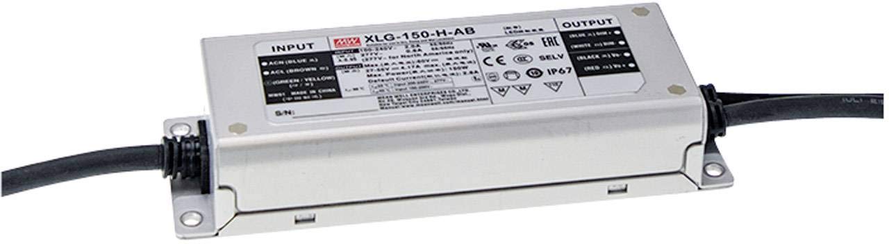 MEAN WELL XLG-150-L-A LED-Treiber mit konstanter Leistung, 150 W, 350-1050 mA, 120-214 V/DC, für Möbel zugelassen