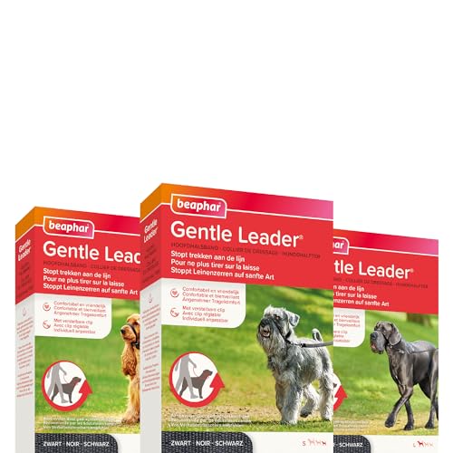 BEAPHAR - Gentle Leader® - Hundehalfter Für Kleine Rassen - Aus Nylon - Trainingshilfe Zur Kontrolle Und Führung - Von Tiertrainern Empfohlen - Größe S - Schwarz