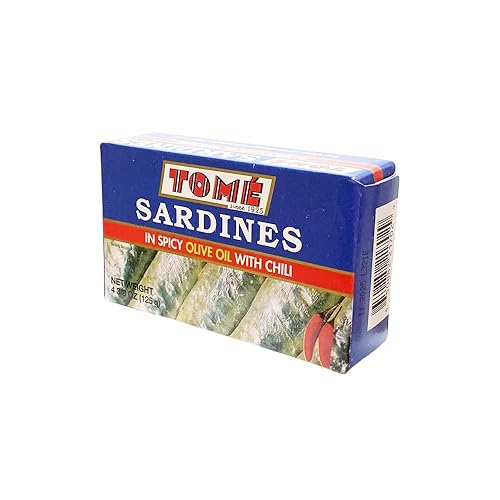 Miniatura 5 de 4 paquetes de sardinas Tomé (en aceite de oliva picante con chile) 4.41 oz Ea