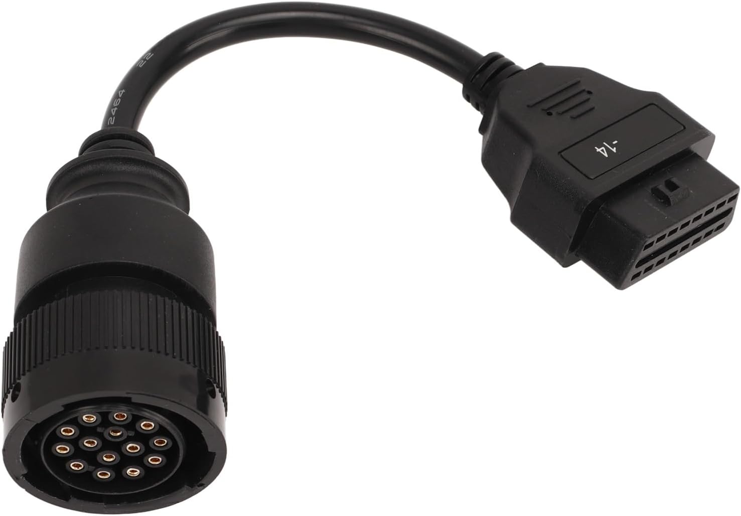 14 Pin Cable Adapter Connector, 14 Pin Cable Excavator Diagnostic Adapter Connector Replacement For Caterpillar Truck