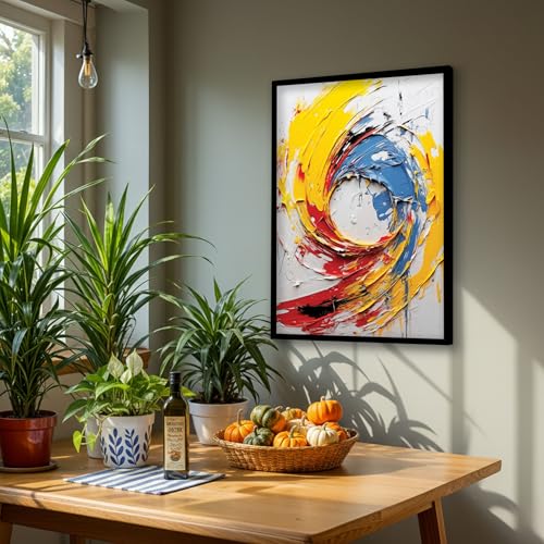 Image of The Castle Decor Abstract Wall Art | Big Size Modern Framed Painting for Living Room & Bedroom Decoration | Premium Gifting (20x30 Inches) (Design-6)