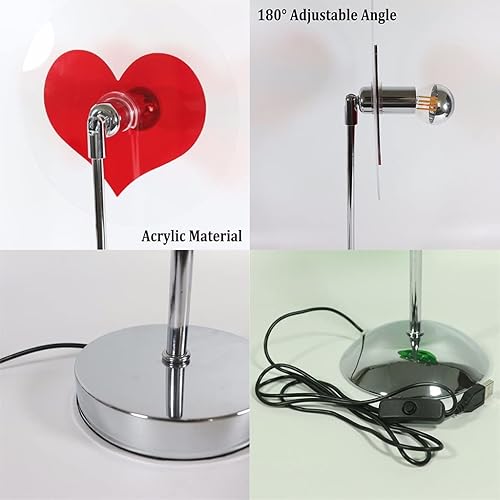 Miniatura 6 de Luz de ambiente acrílica, lámpara de mesa de proyección, rotación de 180 grados, lámpara de noche decorativa de arte moderno para regalos,