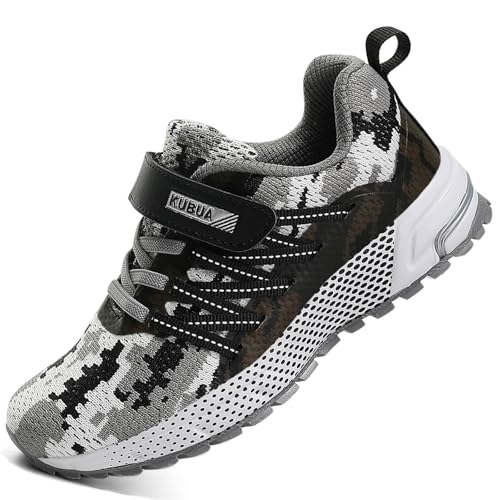 KUBUA Kids Sneakers for Boys Girls Running Tennis Shoes Lightweight Breathable Sport Athletic