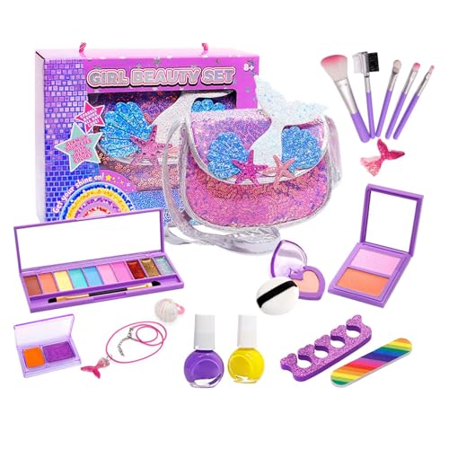 Juguetes De Maquillaje | 19x Kit De Maquillaje Para Niñas - Maquillaje Real Cosmético De Juguete Para Niñas, Accesorios De Maquillaje Para Niños, Accesorios De Maquillaje De Imaginación, Juguete De Ma