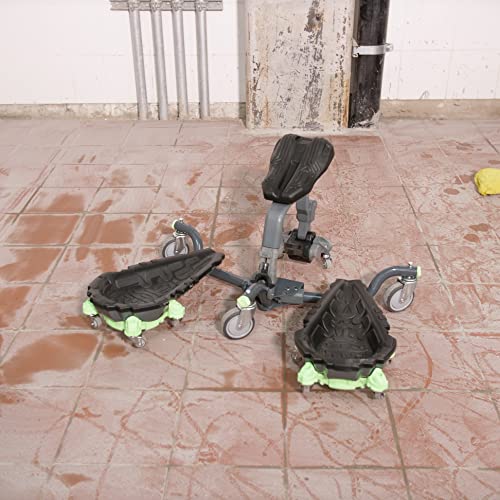 V3 Rolling Knee Pads - Durable Ergonomic Mobile Knee Pads with Seat - 360° Turning Capability, Supports 360 lbs, Compactable, Optimal for any Floor Job