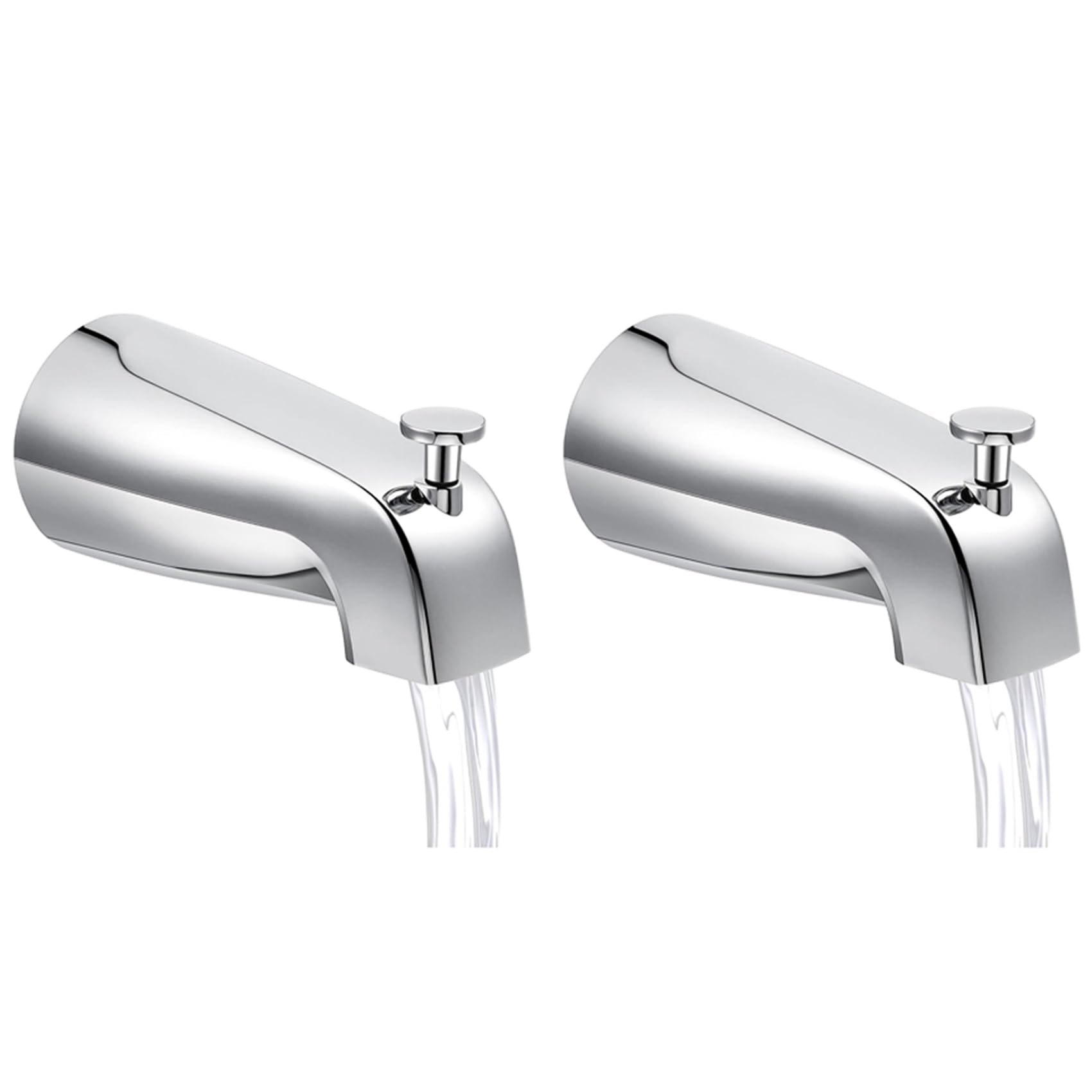 Jnchdghwa Women's Silver 2X Bathroom Tub Spout,5 1/4 Inches Wall Front Mount With Shower Diverter 1/2In Ips Inside Thread Bathtub Faucet Spout