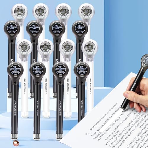 Stationery Island Cinta Correctora Bolígrafo Roller 16 Piezas,Compact Corrección para Administración de Oficina Hogar Escritura Escuela para Estudiante Niño Adulto Oficinista - 6mx5mm