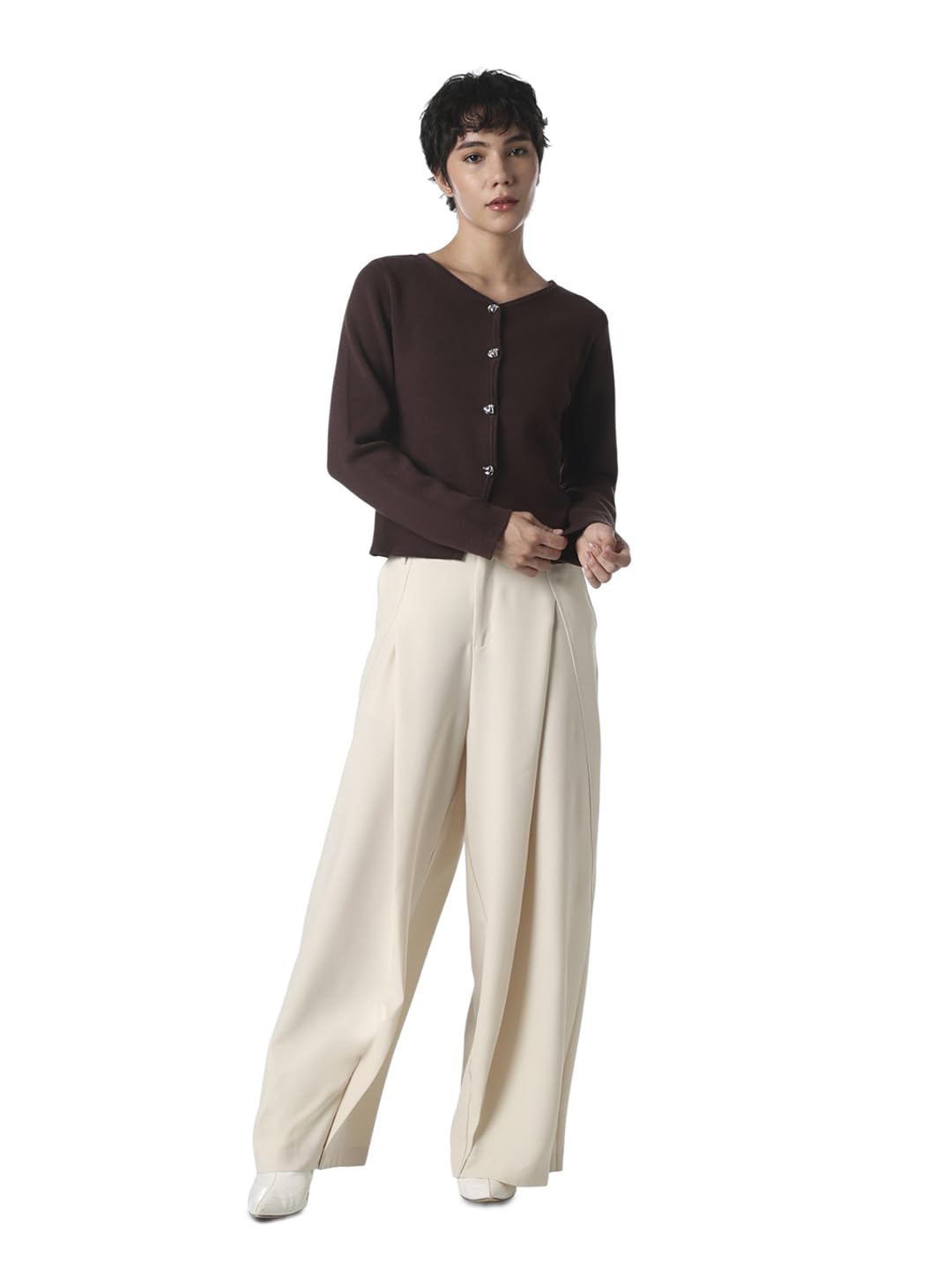 only Women V-Neck Ribbed Cardigan-picture-16