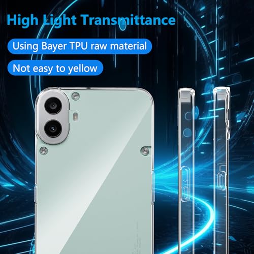 Funda para Nothing CMF Phone 1 Carcasa, Funda de Silicona Transparente a Prueba de Golpes para teléfono, Funda de Parachoques de TPU Suave y Delgada Transparente - Imagen 4