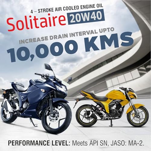 Image of PALCO Solitaire 20W40 Engine Oil for Bike 900ml | BS6 Compatible Synthetic Technology | 4-Stroke Bike Engine Oil | Up to 10,000 km Drain Interval
