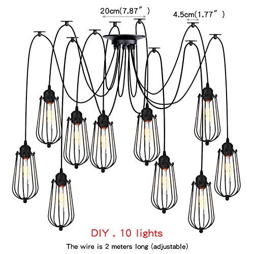 Lampe araignée de plafond semi-encastrée réglable et robuste - 2