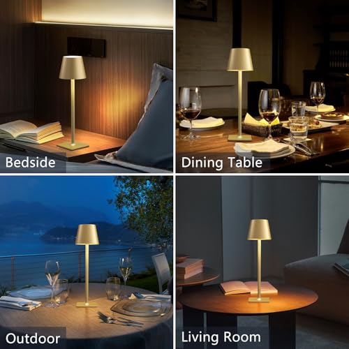 Fizrice 2 Pack Rechargeable Table Lamps Cordless Lamp - 6000Mah Battery Operated Touch Lamp Outdoor Table Lights Waterproof Wireless Portable Desk Lamp For Table Restaurant Bedroom Patio thumb #1