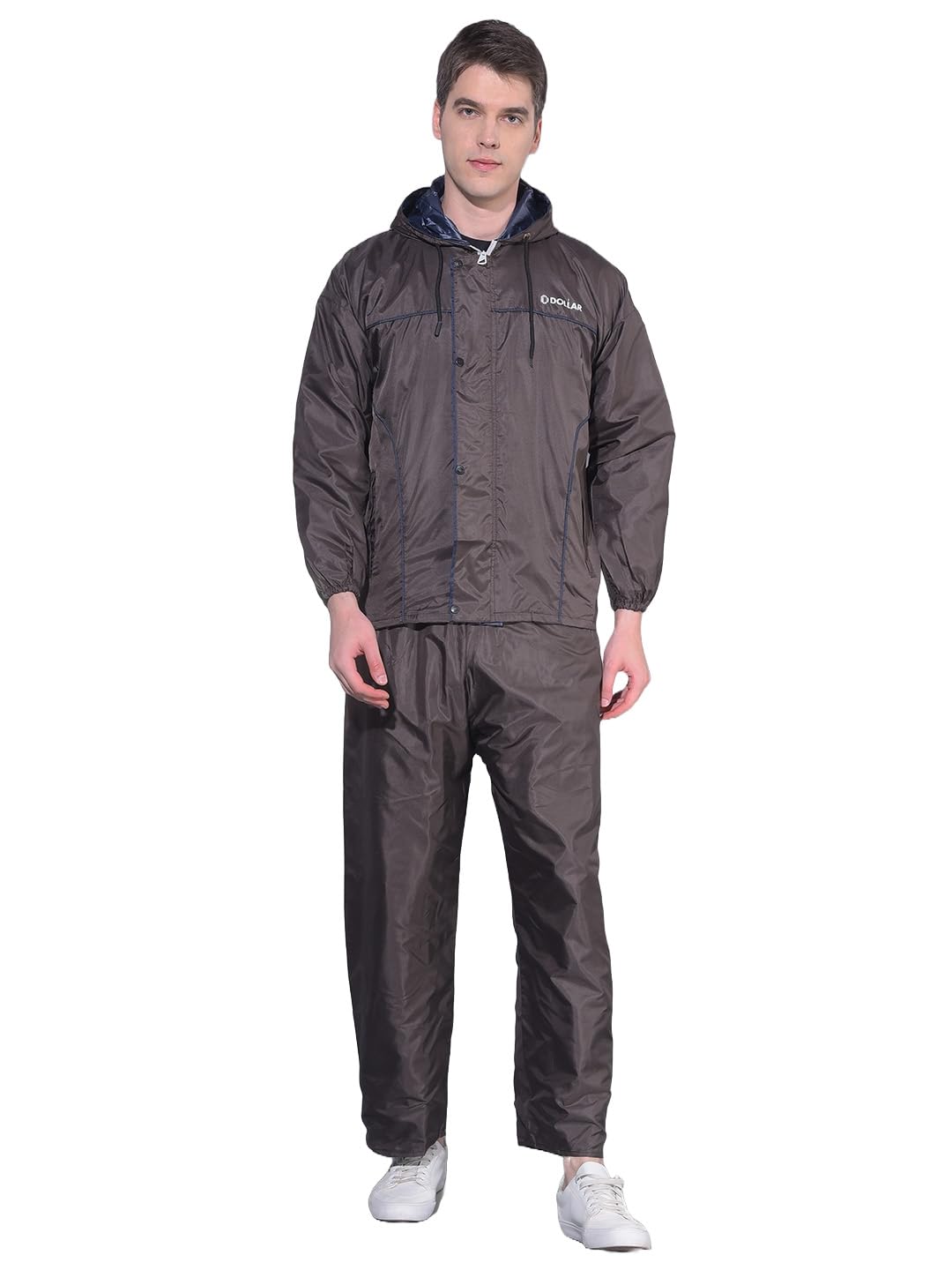 dollar Men PVC Full Sleeve Solid Reversible Sporty Raincoat Set With Adjustable Hood and Pocket-picture-26