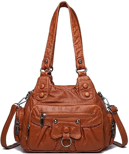 SCOFY FASHION Women's Soft PU Leather Crossbody Bag - 27x10x25cm, Shoulder Purse