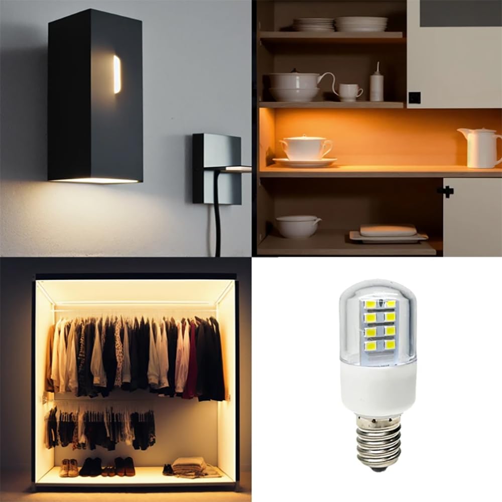 6Szt T22 E14 110V 220V Mini LED Żarówka Kukurydziana Lodówka Range Hood Maszyna Do Szycia Kuchenka Mikrofalowa Lampa Świetlna,Warm white,220V