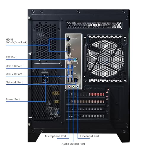 Gaming PC Desktop Computer AMD Ryzen 5 5600GT,16GB DDR4 3200MHz,1TB M.2 NVMe PCle4.0 Gen4,550W 80PLUS PSU,WiFi,Game Design Office Console,Sea View Room, Towers Prebuilt PC (Black) - Image 6