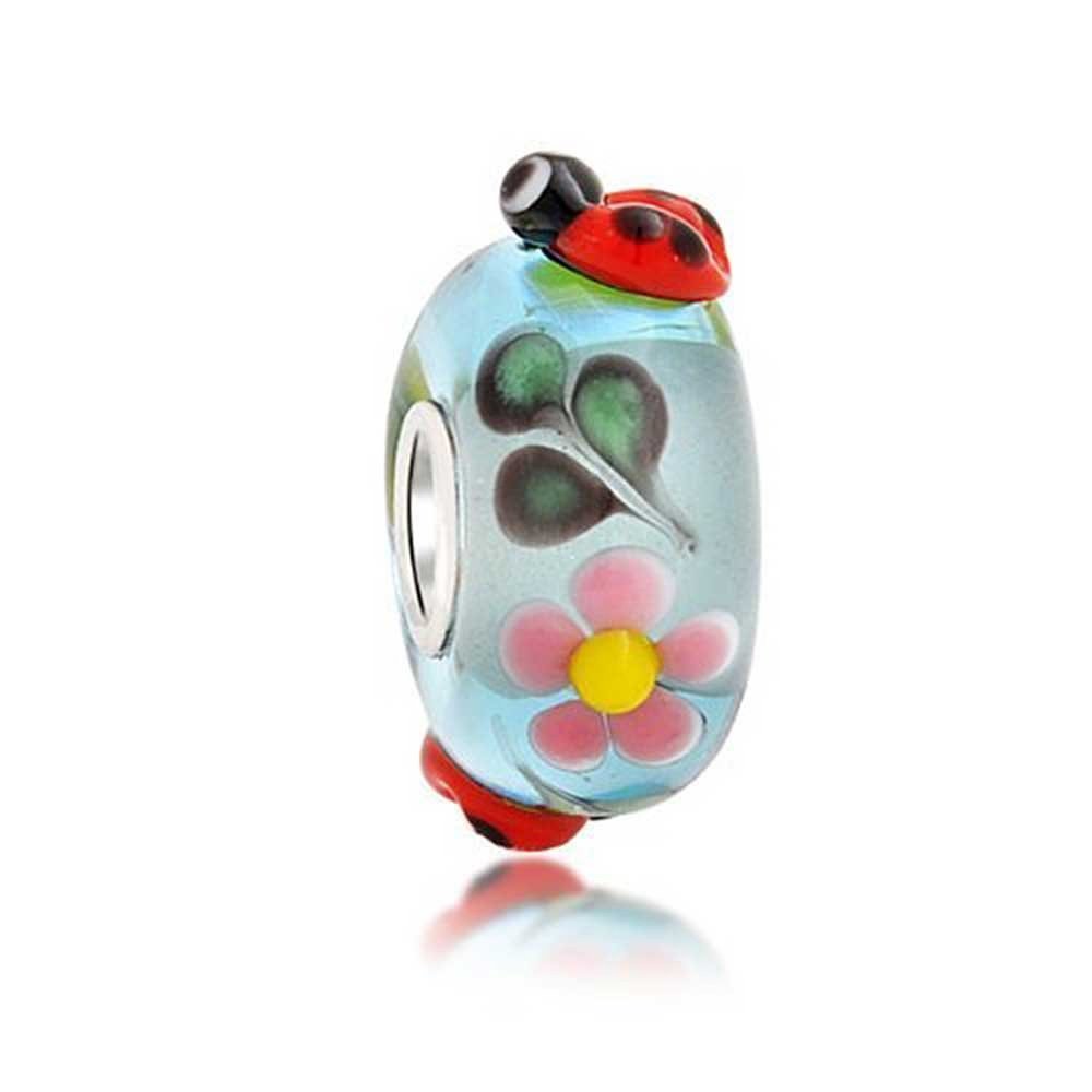 3D Ladybug Murano Glass 925 Sterling Silver Bead Fits European Brand Charms-image-29