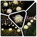 Solar Garden Light Outdoor, 4 Pack Warm White Solar Powered Decorative Stakes Night Lights with Dandelion Flower, LED Landscape Lighting for Garden/Yard/Lawn/Patio/Walkway/Driveway/Backyard