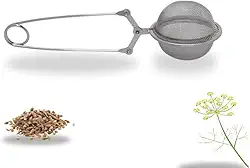 Infusor de Chá em Metal, Design Clássico, Prendedor Tipo Pinça, Coador para Chá Solto