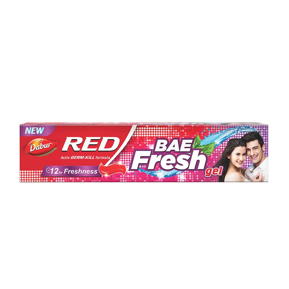 Dabur Red Bae Fresh Gel-150 gm | Be BAE Ready with 12hr Freshness; 5 Freshness Activs - Wintergreen Oil, Peppermint Oil, Clove Oil, Takkola Oil & Tumubru