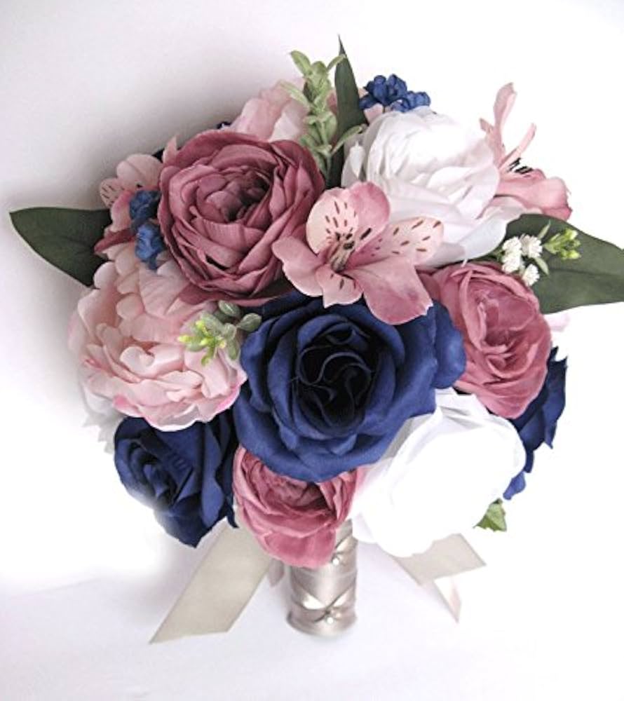 Amazon｜17ピースパッケージウェディングブーケブライダル