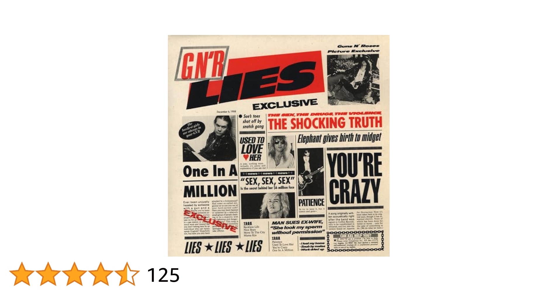 Amazon.co.jp: G n' R lies: ミュージック