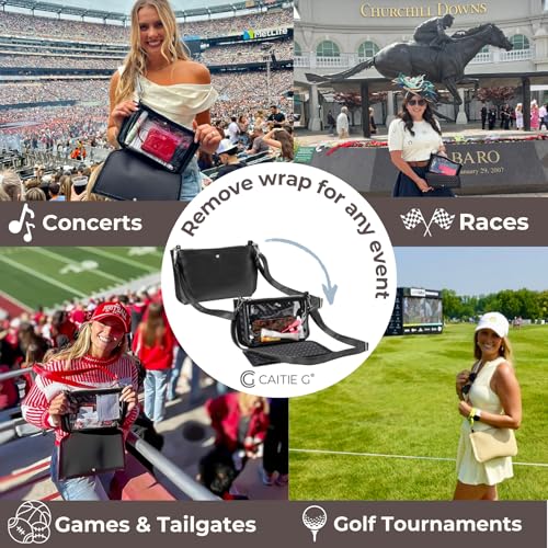 Caitie G Stadium Bag Full Set - Clear Purse with Removable Outer Wrap, Stadium Compliant for Concerts, Sports, Events (Smooth Navy) by Caitie G - Image 5