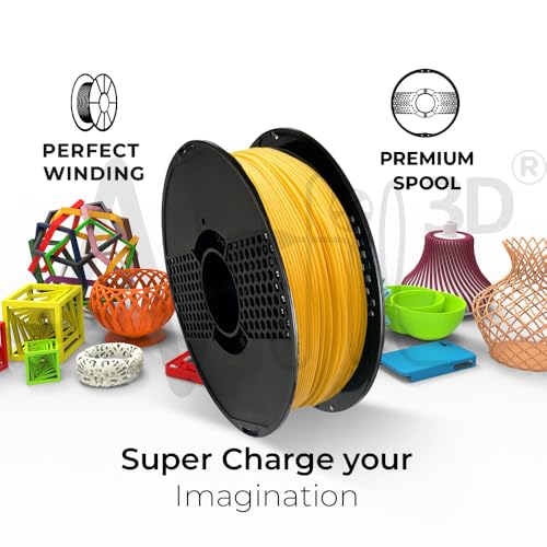 Image of NFIL3D 1KG Net Turbo Finish PLA+ Gold 3D Printer Filament | Filaments for 3D Printer| 1.75mm| Accuracy + /- 0.015mm | 1000g 3D Filament, 250g Spool, 350g Packaging Weight (Total Weight 1.6KG)