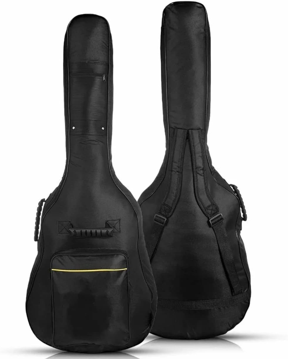 New Premium Black Full Padded Waterproof Classical Acoustic Guitar Bag Holder – Heavy Duty Full Size Protective Foam Padded Back Case for Acoustic, Classical and Electrical Guitars.