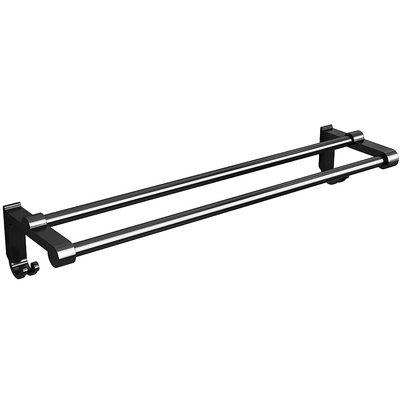 Toallero de baño de aluminio antioxidante de 70cm con estante flotante sin taladro